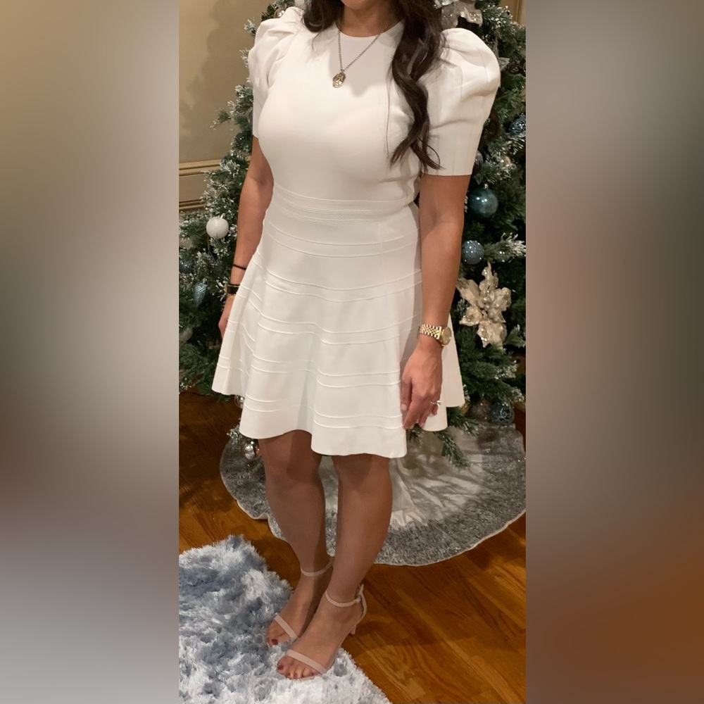 Ted Baker White Puff Dress